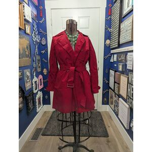 JM Collection Red Hot Trench Coat! Petite!